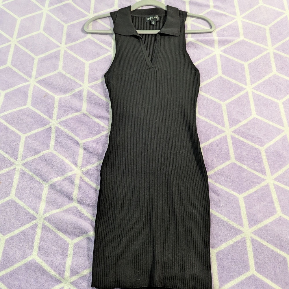 Say What Black Sweater Mini Dress